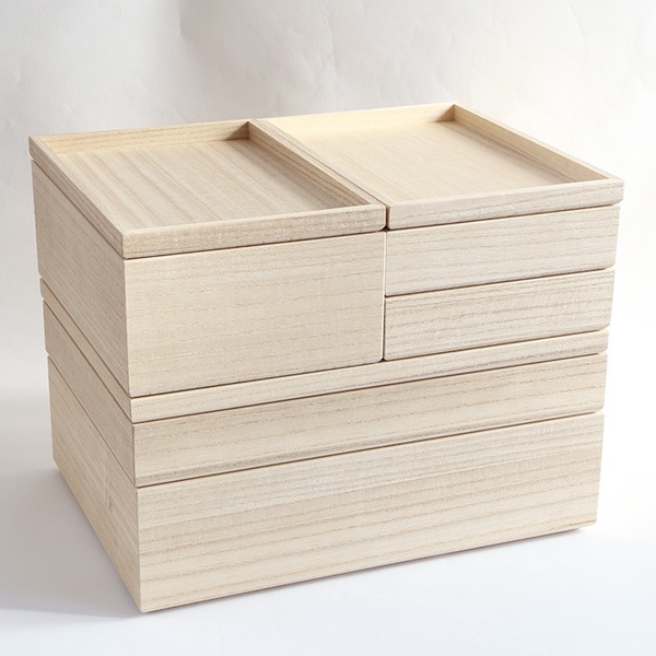 山の形 桐のトレイ M 浅