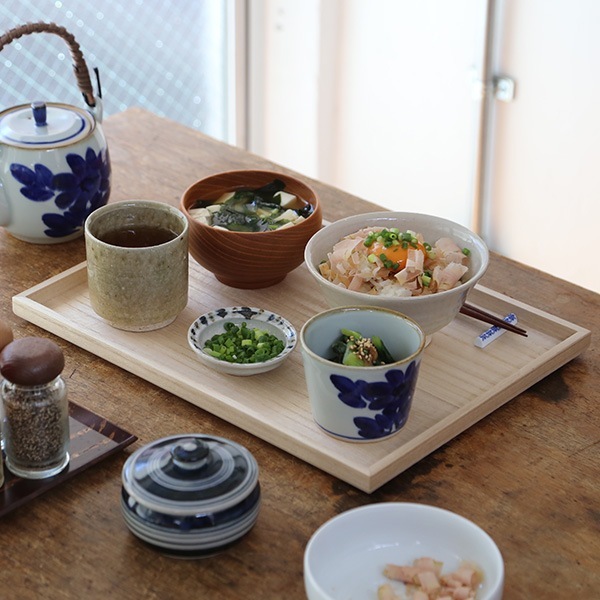 山の形 桐のトレイ M 浅