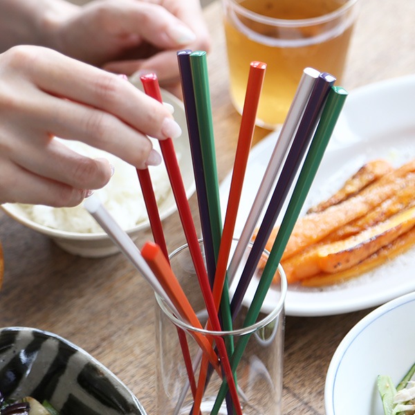 ヤマチク 新がんこ箸 21cm/23cm/24cm 全6色