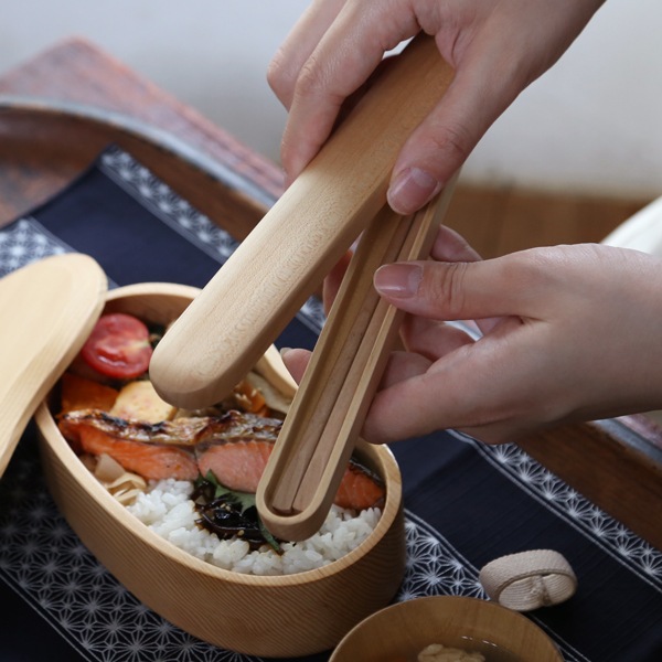 薗部産業 箸セット 小 めいぼく箸（楓）/はしばこ（Maple
