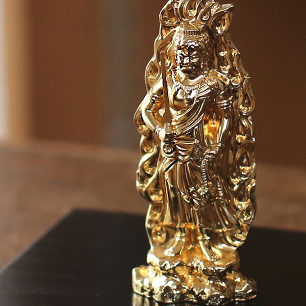 仏像】 不動明王 小 7.5cm （純金メッキ） | 仏具,仏像(金属製