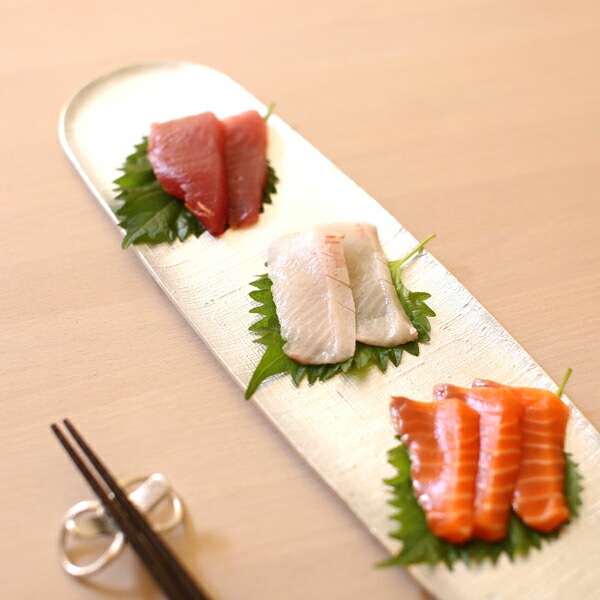 能作　長皿　布目 長皿 - 布目・氷割｜錫製雑貨・酒器の通販は能作オンライン