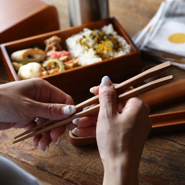 薗部産業 箸セット 中 めいぼく箸(桜)/はしばこ(Cherry)