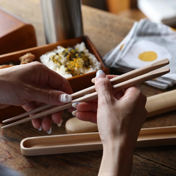 薗部産業 箸セット 大 めいぼく箸（楓）/はしばこ（Maple