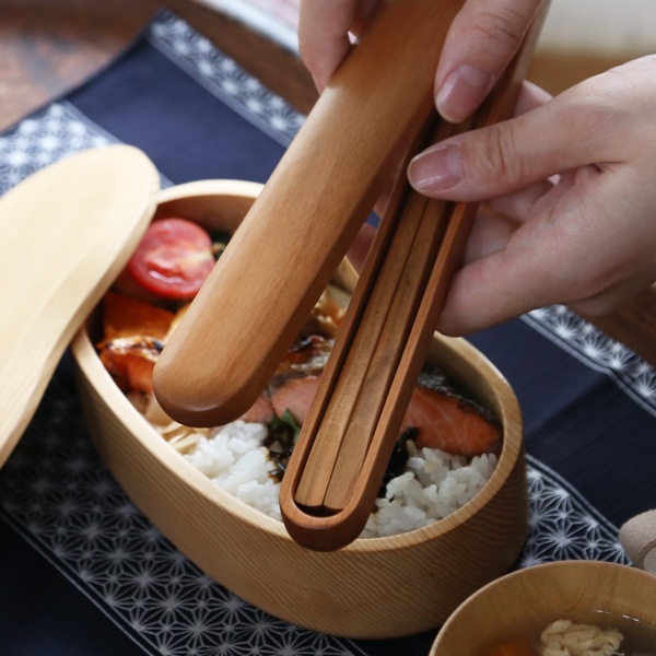 薗部産業 箸セット 大 めいぼく箸（桜）/はしばこ（Cherry