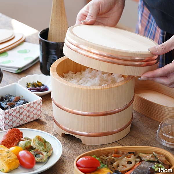 山一 江戸びつ 15cm (しゃもじ付)