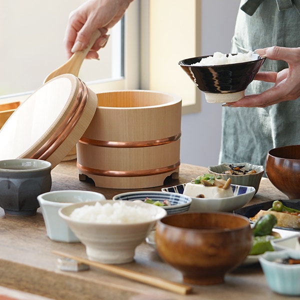 山一 江戸びつ 15cm (しゃもじ付)