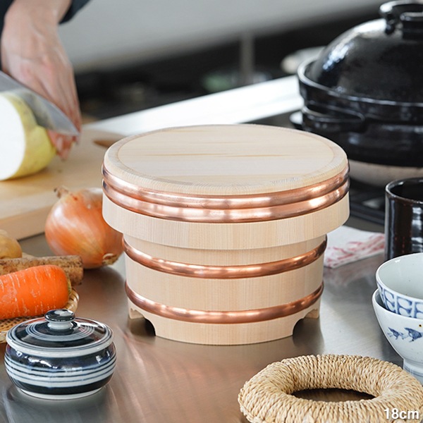 山一 江戸びつ 15cm (しゃもじ付)