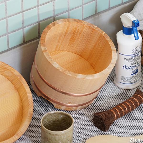 山一 江戸びつ 15cm (しゃもじ付)