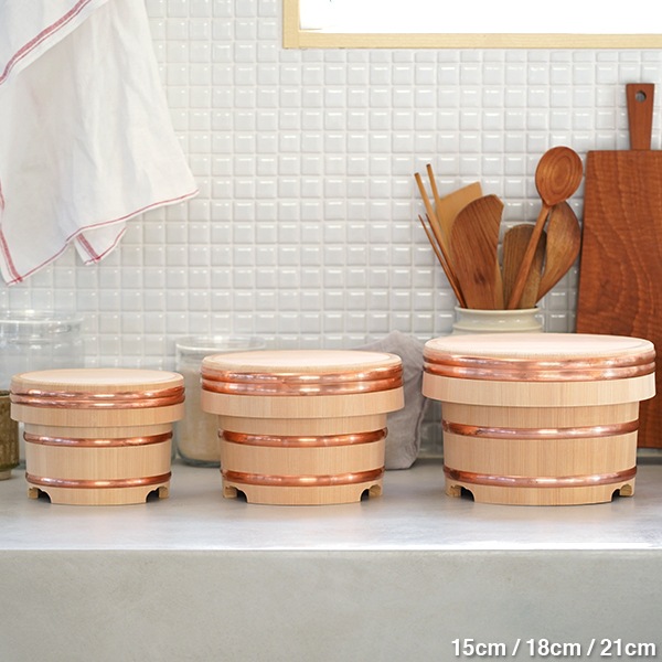 山一 江戸びつ 15cm (しゃもじ付)