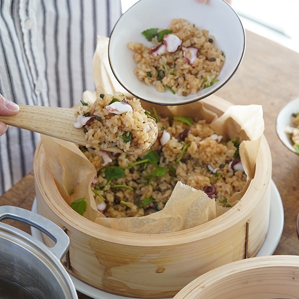 数量限定限定値下げ品・桧製蒸籠２４センチ２段・蒸し板セット 照宝 白木せいろ二段 蒸し板セット24cm | 中華街 照宝