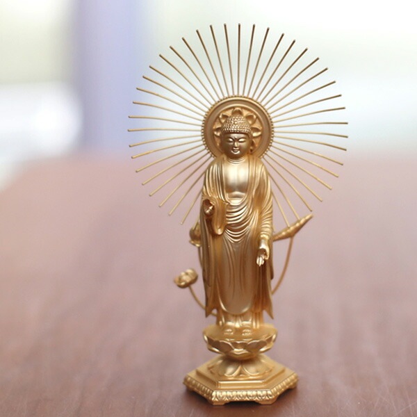 阿弥陀如来御東　本金メッキ　仏像セット 阿弥陀如来御東本金メッキ仏像セット