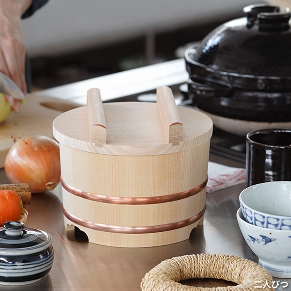 江戸びつ 15cm（しゃもじ付） 山一｜江戸びつ 15cm (しゃもじ付) 約2合 - がらんどう(ガランドウ