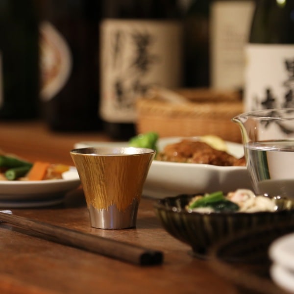 大阪錫器　片口　酒器　① 大阪錫器 片口セット 片口 白×ぐい呑 青・朱 | メーカー別,あ行