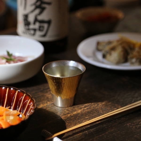 大阪錫器　片口　酒器　① 大阪錫器 片口セット 片口 白×ぐい呑 青・朱 | メーカー別,あ行