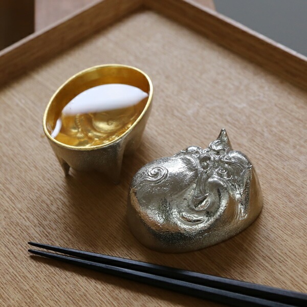 雅覧堂×能作 鬼面盃 金箔 中 ～鬼は外福は内～ | メーカー別,な行,能作