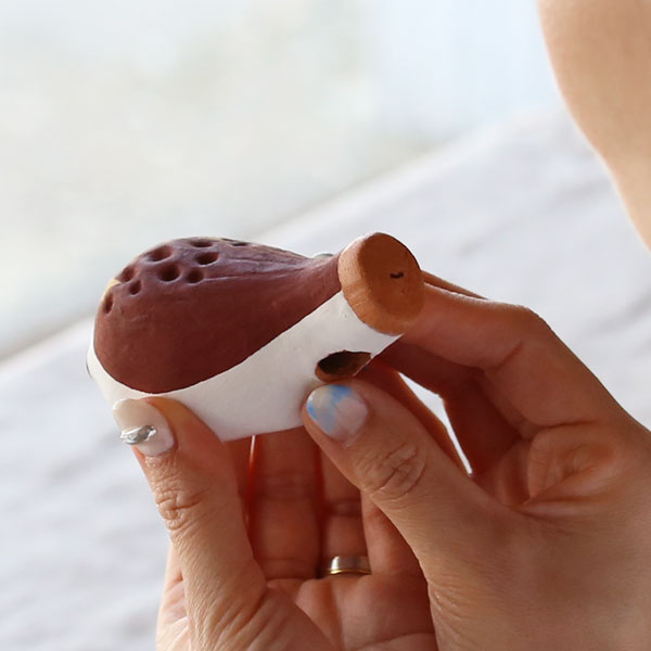 ★SALE★鳴子温泉　こけし　伝統工芸品 フクロウ笛 益子焼｜【益子焼】口で吹くと音が出ます☆幸福を呼ぶフクロウ笛