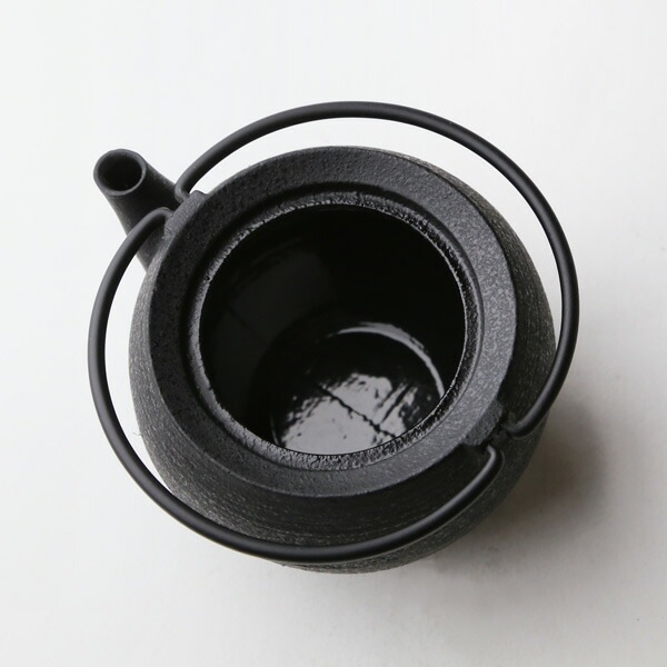 ティーポット 鋳心ノ工房 丸玉S黒 鉄つる