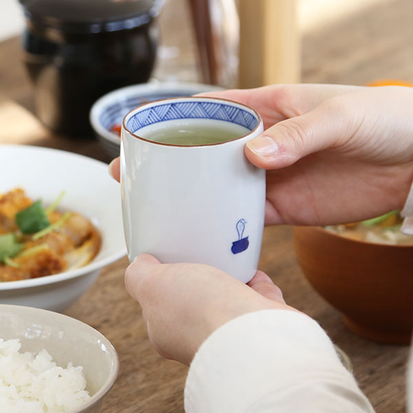 上出長右衛門窯 湯呑 笛吹 ヘビ使い | メーカー別,か行,上出長右衛門窯