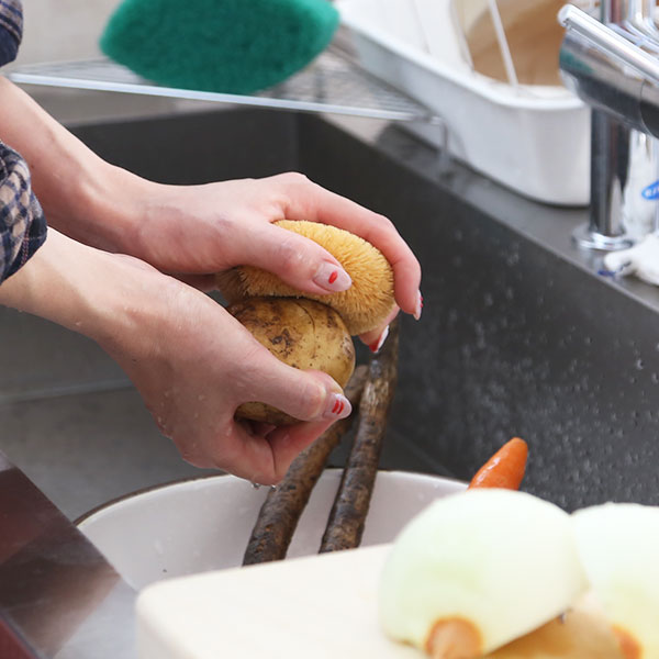 亀の子束子西尾商店 白いたわし ホワイトパーム 小 亀の子たわし