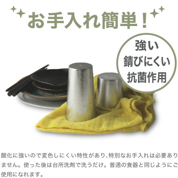能作 酒器セット ぐい呑み（金箔） 片口小（錫） | メーカー別