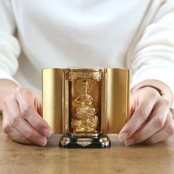 仏像】 文殊菩薩 金属製厨子入 | 仏具,仏像(金属製