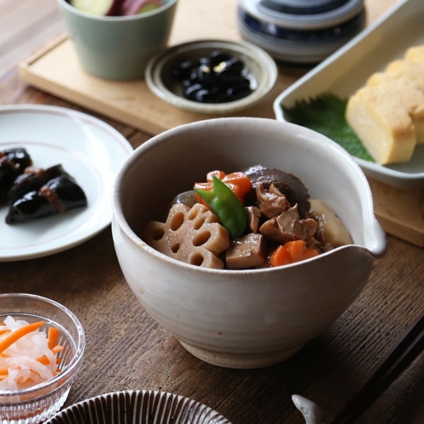 信楽焼　片口鉢　井村侊生　　#3508 信楽焼中深鉢/山野草鉢通信販売-岩崎園芸ネットストア