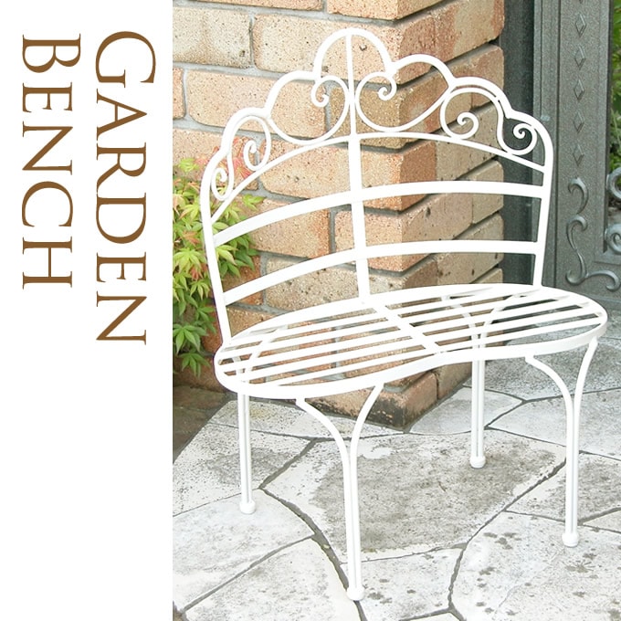 ベンチ型 フラワースタンド ホワイト 花台 スタンド プランター