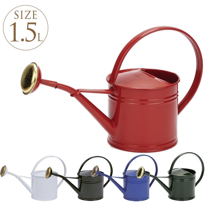 ブリキ製 シンプルジョウロ 1.5L じょうろ如雨露/おしゃれ/ブリキ