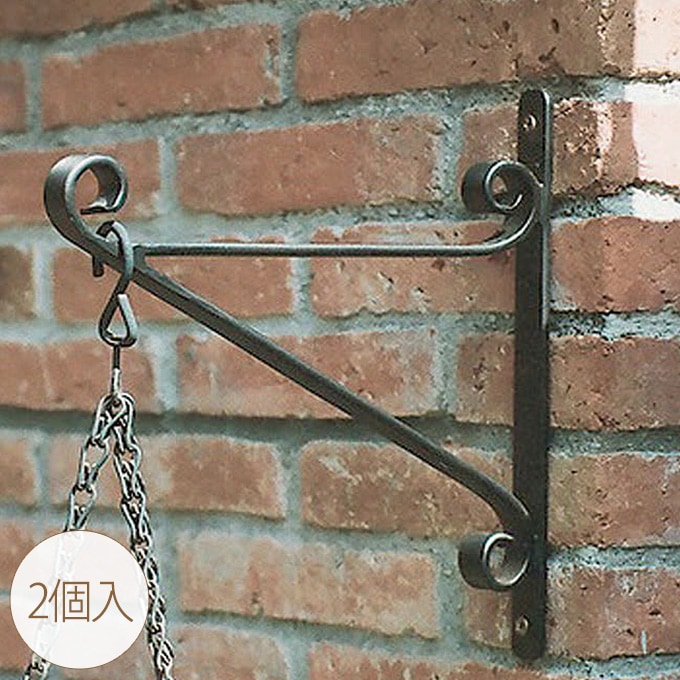 アイアン ハンガーフック 壁付け 英国式 シャープフック 2個セット