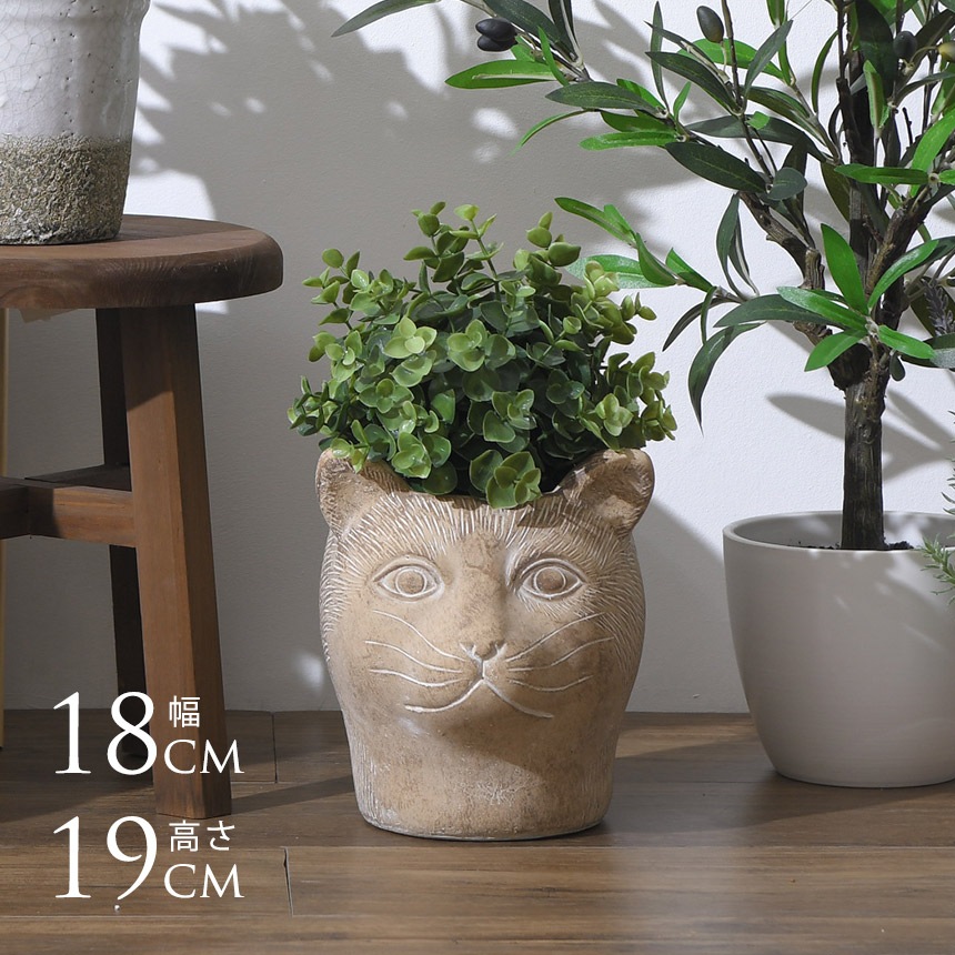 猫の植木鉢　金トラ　作家もの 000000019483_W73ppEb.jpg