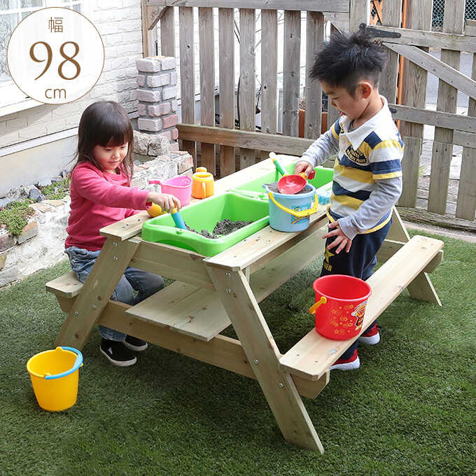 砂場 庭 砂あそび 子供120*120 こども キッズ ガーデンファニチャー 大型遊具天然木 防虫 小学生 女の子 男の子 キッズ知育玩具 親子の思い出 木製砂場テーブル 庭遊び砂遊び⁄フタ付⁄衛生的 安心