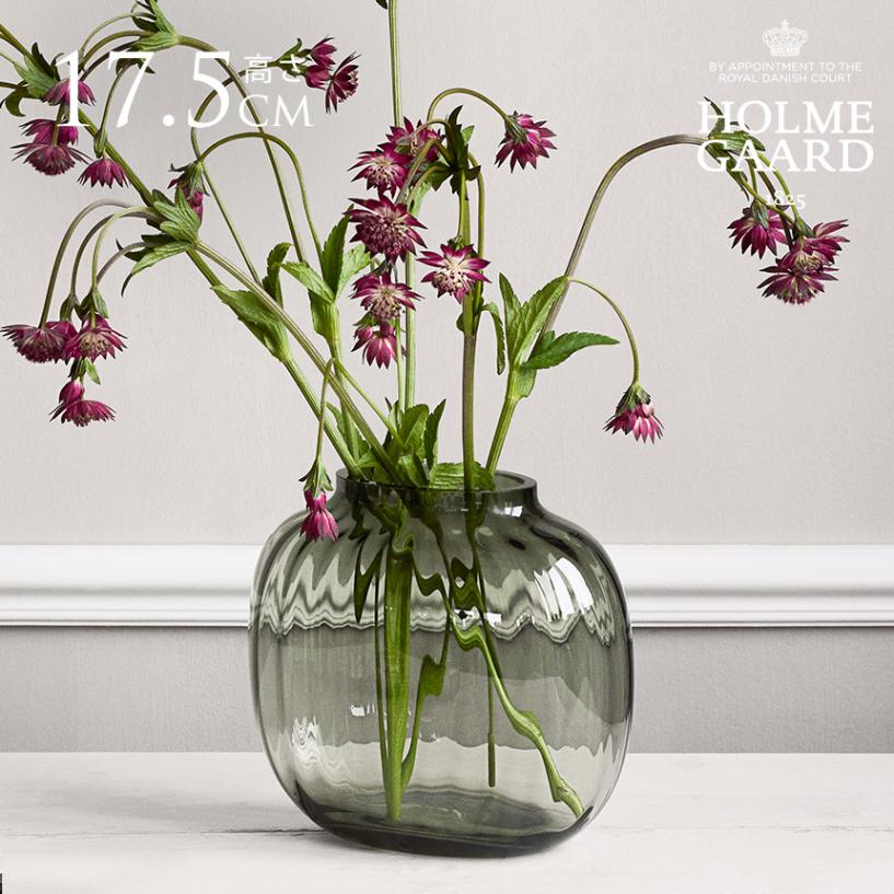 フラワーベース ホルムガード PRIMULA オーバル ガラス花瓶 ホルムガード Primula オーバルベース スモーク 高さ