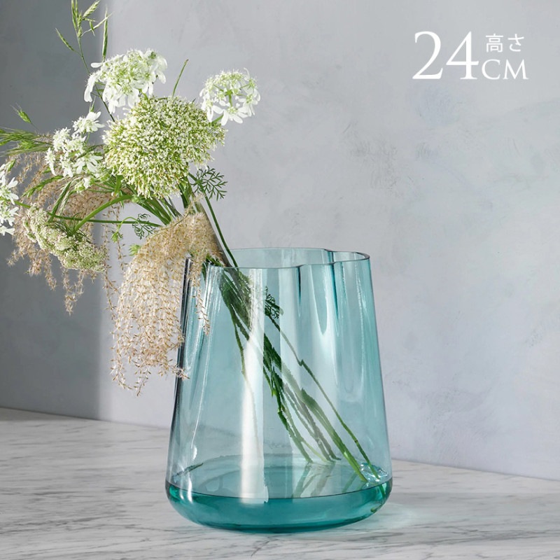 LSA International �ե��١��� Lagoon �饰���� ���� H24cm �������꡼��  Ʃ�� ���饹 ������� ����ץ� �̲�