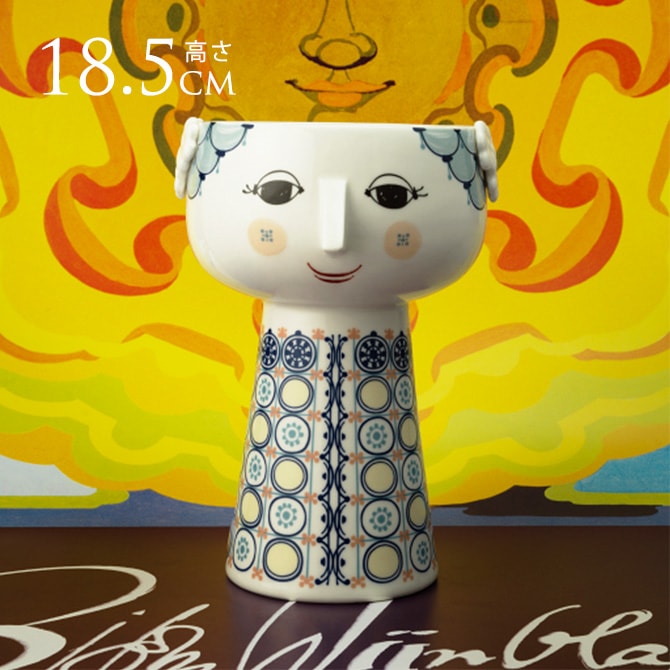  コロンビア パウダー ルビー メロー ベース 花瓶 壺 置物 BJORN WINBLAD ビヨン ヴィンブラッド DECOR デコール エヴァ フラワー