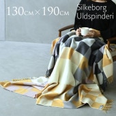Silkeborg Uldspinderi ���륱�ܡ� ����ɥ��ԥ�ǥ� ������100�� ���������å� �ץ쥤��ӡ��� 130��190cm ��Ƚ������100 �Ҥ��ݤ� ���� �Ȥ���