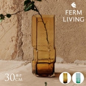�̲� ���� ���饹 ferm LIVING �ե������ӥ� ���饹���� Muro Vase ����١��� �⤵30cm  �̲����� ������� ���ꥢ Ʃ�� ���� ��ӥ� �ޤ�� ����ƥꥢ ���� �֥��� �͵� �緿 �礭�� ��������Ź  ������̵����