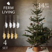 ferm LIVING �ե������ӥ� Holly Leaf Ornaments �ۡ��꡼�꡼�� �����ʥ��� 4�ĥ��å�  �̲� ���ꥹ�ޥ� ���� �����ʥ��� ������� �İ��� �̲����� ����ƥꥢ���� �ĥ꡼ ���� ��� ��������Ź