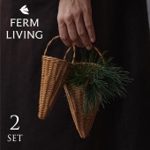 ferm LIVING �ե������ӥ� Braided Cones �֥쥤�ǥ��� ������ 2�ĥ��å�  �̲� ���ꥹ�ޥ� �����ʥ��� ������� �İ��� �̲����� ����ƥꥢ���� �ĥ꡼�Х����å� ���Ԥ� �饿�� �ĥ꡼ ���� ��������Ź