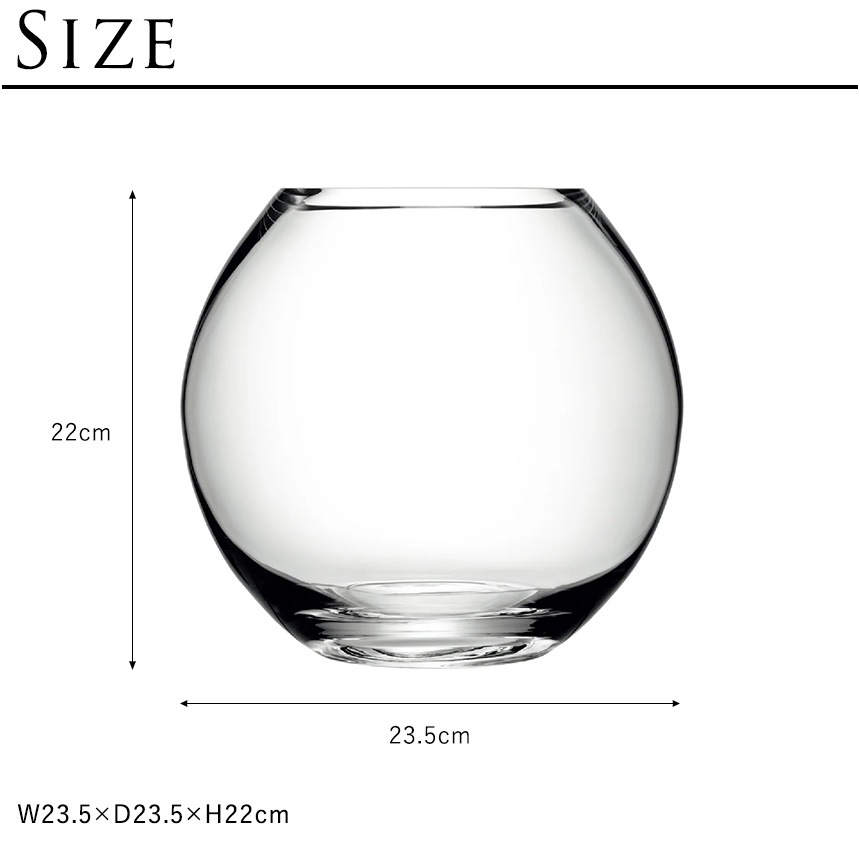 LSA International ե١ FLOWER եROUND BOUQUET VASE  H22cm Ʃ饹//ץ/饹١/̲/̲ƥꥢ/ե󥸥/̺/ϥɥ㡼/
