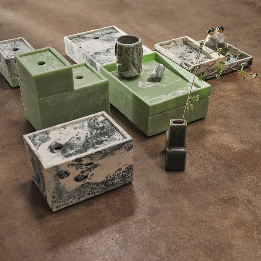 ferm LIVING �ե������ӥ� Mist Box �ߥ��ȥܥå��� 10��15cm  �̲����� ��ʪ���� �������� ����ƥꥢ���� ��Ǽ ������ �ܥå��� �Х��롼�� ���������꡼ ���奨�꡼ ���åȥ� ������������Ź  ������̵����