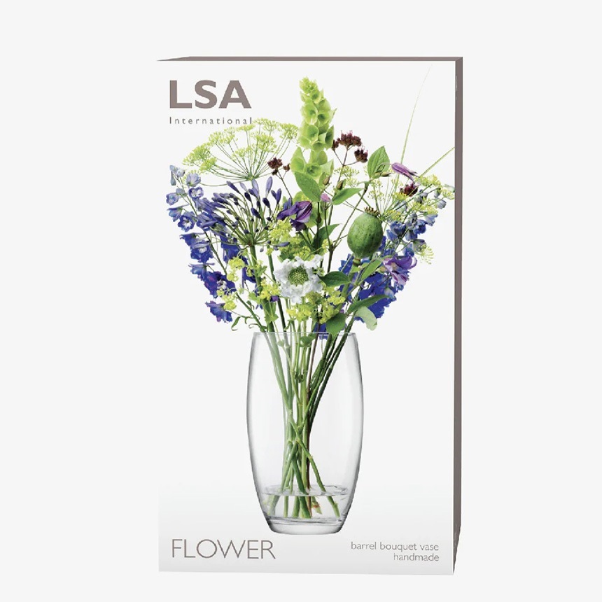 LSA International ե١ FLOWER ե BARREL BOUQUET VASE  H29cm Ʃ饹//ץ/饹١/̲/̲ƥꥢ/ե󥸥/̺/ϥɥ㡼/