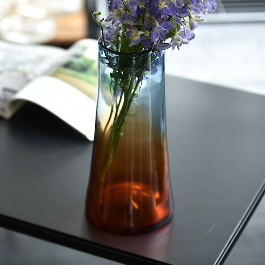 ���� ���饹 ������� ������ M �⤵31cm  ���饹���� ���顼���饹 �ե��١��� vase ����ƥꥢ ���� ���� �ޤ�� �̲�