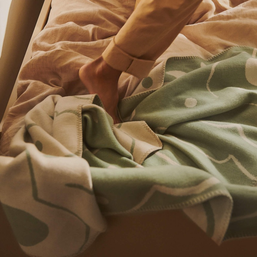 ferm LIVING �ե������ӥ� Skye Blanket �֥�󥱥å� 120cm��80cm  �͵� �֥��� �̲� ���åȥ� 100 ����ƥꥢ ������� ���襤�� �� ���� ���ä����� �Ȥ��� ��ӥ� ���� ����͢����  ������̵����