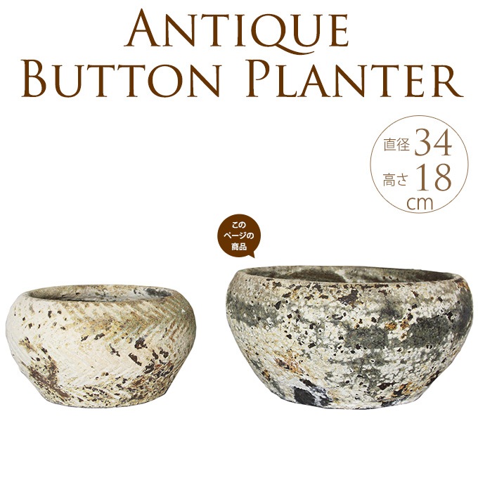 プランター 鉢 いにしえ 和花器 ボタンプランター L 大きいビンテージ