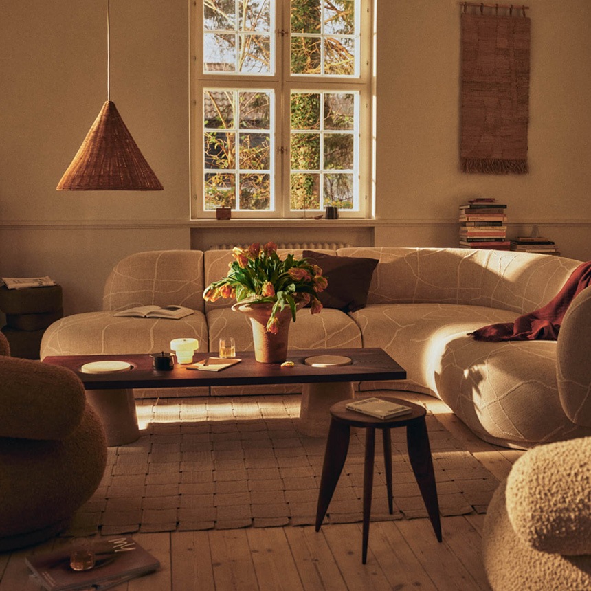 ferm LIVING �ե������ӥ� Feve �����ɥơ��֥� �̲��ȶ� ����ƥꥢ ������� �ơ��֥� �ʥ��ȥơ��֥� ��ӥ� ���� �̲��ȶ� �͵� �֥��� ����͢����