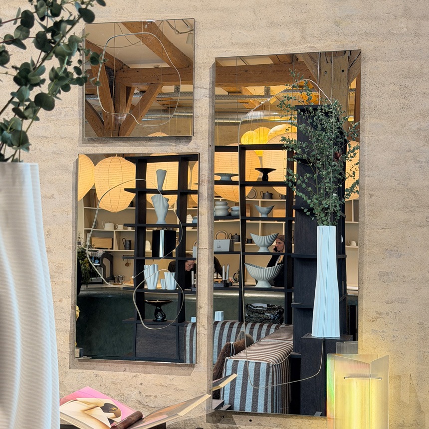 ferm LIVING �ե������ӥ� Folia Mirror �ե��ꥢ �ߥ顼 H45  �̲� ����ƥꥢ �� �̲��ȶ� ������� �ɳݤ� ��������ߥ顼 �̲��֥��� �͵� �������� ��������Ź  ������̵����