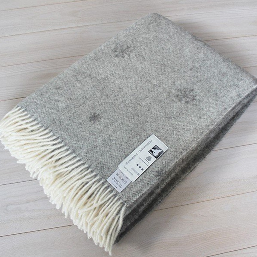 Silkeborg Uldspinderi ���륱�ܡ� ����ɥ��ԥ�ǥ� ������100�� ���������å� �إ륷�� 140��240cm ���졼  ��Ƚ������100 �Ҥ��ݤ� ���� �Ȥ���