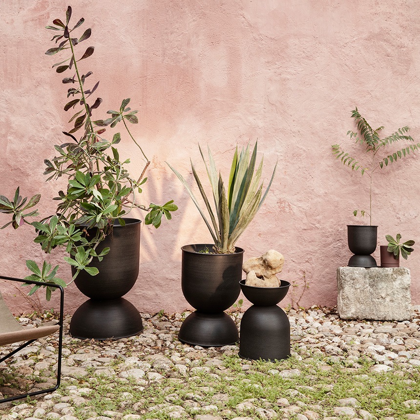 ferm LIVING Hourglass Pot ������饹 �ݥå� S������  �ץ�󥿡� ������� ȭ���С� �̲� �֥��� �͵� �����ǥ󻨲�