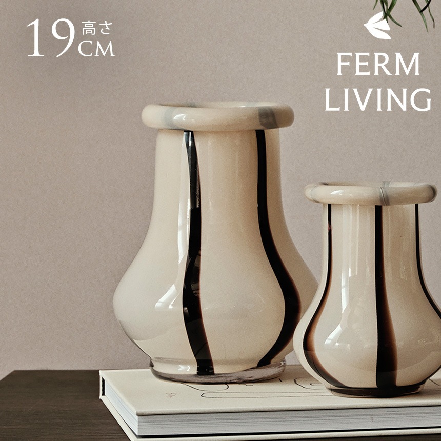 ferm LIVING �ե������ӥ� Riban ��Х� �̲� ���� �ե��١��� �⤵19cm  �̲����� ���饹���� ���饹 ����� �֥��� �͵� ������� ����ƥꥢ �ե��١��� �� �ۥ磻�� ���꡼�� ���� ���֥���  ������̵����